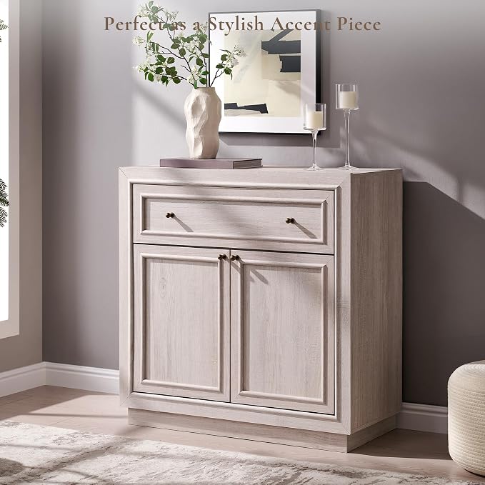 ACCOHOHO Modern Farmhouse Buffet Cabinet, 31.5" Sideboard Credenza, Modular - Image 8