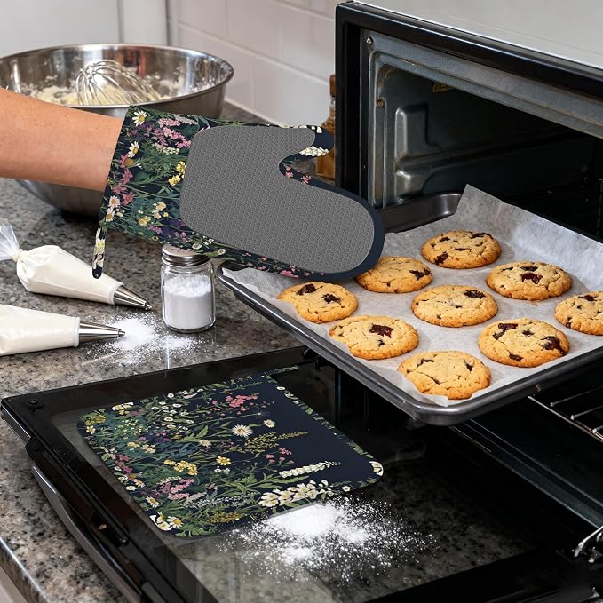 Wildflower Spring Floral Garden Flowers Oven Mitts and Pot Holders, Heat - Image 4