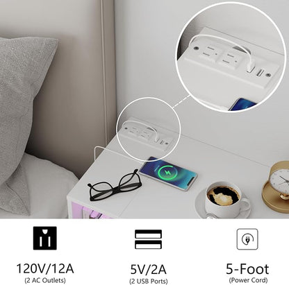 Veegle White Floating Nightstand - Image 5