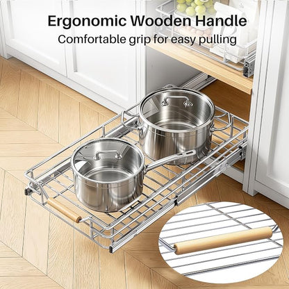 Pull out Cabinet Organizer, Heavy Duty Smooth Sliding Under Cabinet Shelves - Image 7
