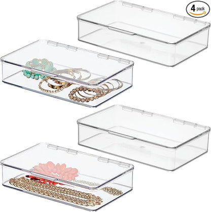 iDesign Plastic Stackable Hinged-Lid Storage Box by iDesign