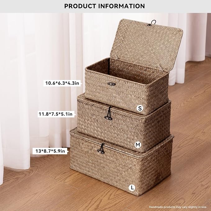 Nonam Seagrass Storage Baskets - Image 2