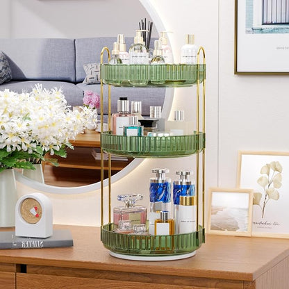 GTI 360°Rotating Makeup Organizer, 3 Tier Large Capacity Perfume Cosmetics - Image 7