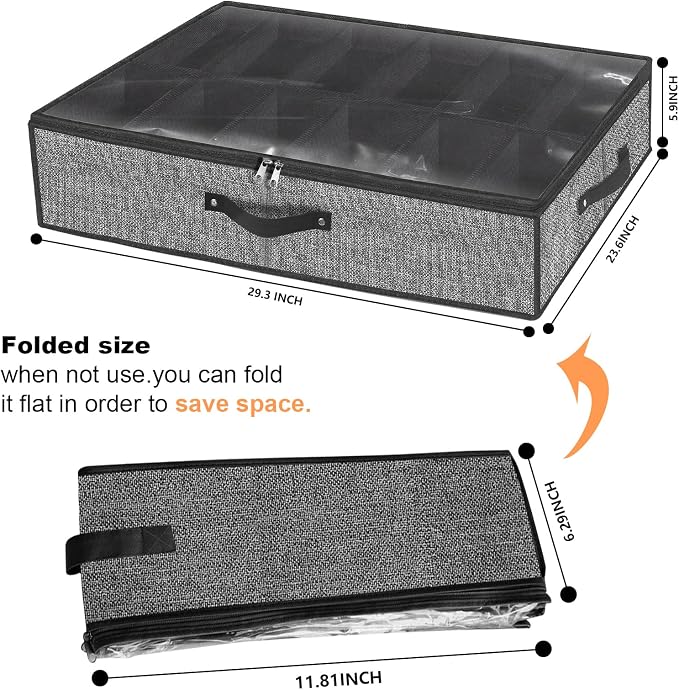homyfort Under Bed Shoe Storage Organizer - Image 2