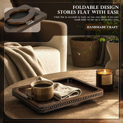 EOSAHR Pine Wood Couch Tray - Image 4