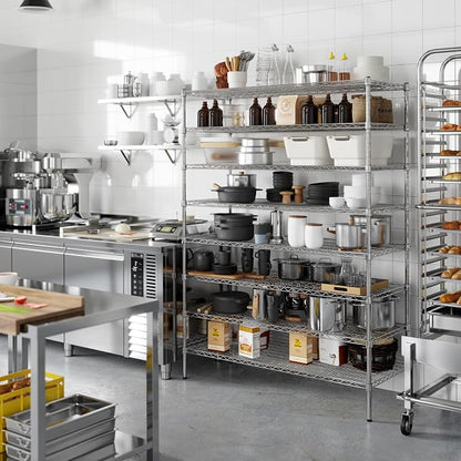 21" Deep x 54" Wide x 74" Height Wire Shelving Kit | 8-Tier | NSF Commercial - Image 4