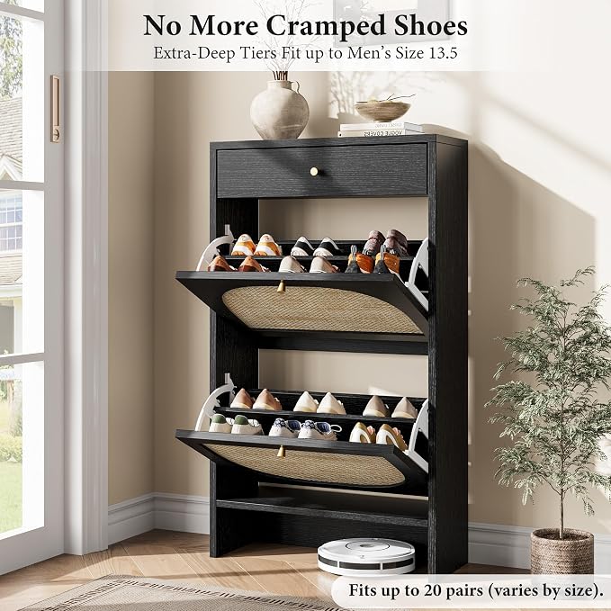 Nicetree Shoe Cabinet for Entryway, Slim Shoe Rack - Image 4