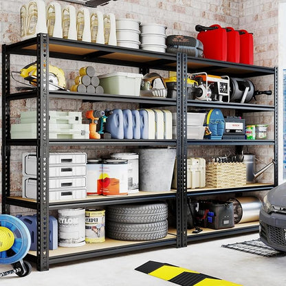 Heavy Duty Garage Shelving, 5-Tier Garage Storage Shelves, 2400LBS Storage - Image 9