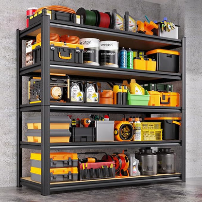 78" H Garage Shelving Heavy Duty Storage Shelves, Metal Adjustable Shelving Unit by AOAORGG