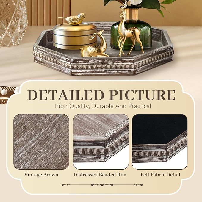 Wooden Decorative Tray, Small Serving Tray - Image 6
