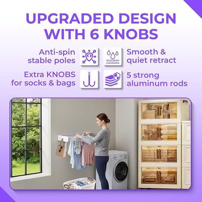 Wall Mounted Clothes Drying Rack - Image 6