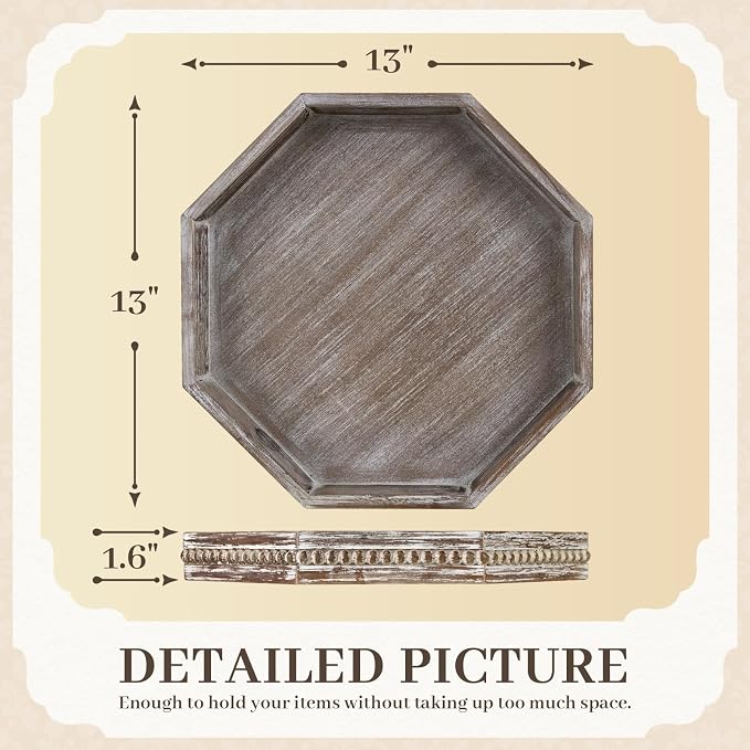 Wooden Decorative Tray, Small Serving Tray - Image 2