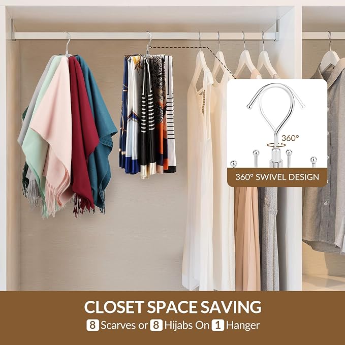 ZEDODIER 2 Pack Scarf Organizer Scarf Hanger - Image 3