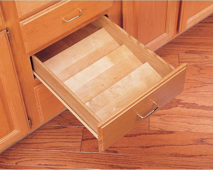 Rev-A-Shelf 3-Tier Wood Trim-to-Custom-Fit Spice Rack Drawer Insert, Maple - Image 7