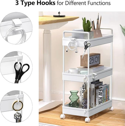 SOLEJAZZ 3 Tier Rolling Storage Cart - Image 3