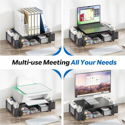 Simple Trending Desk Organizer and Accessories, 2-Tier Computer Monitor Stand - Image 7