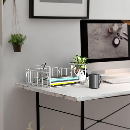 Simple Houseware Under Shelf Basket, Office – Wire Metal Shelf Organizer - Image 6