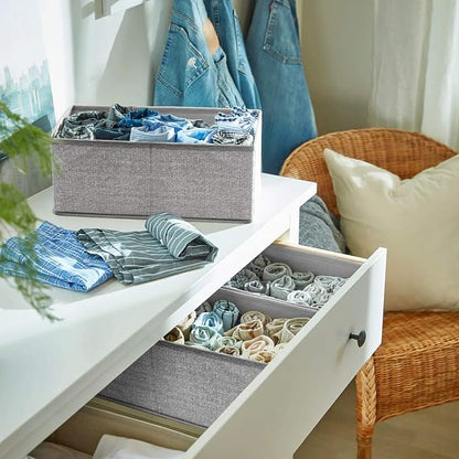 12 Pack Drawer Organizers for Clothing, Foldable Clothes Storage Box Closet - Image 7