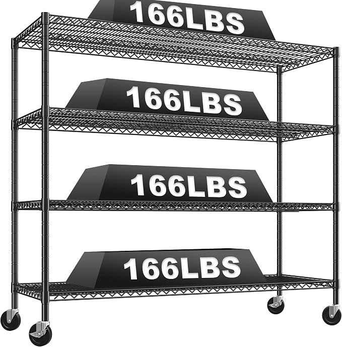 REIBII 60" W Storage Shelves 2878LBS Metal Shelving Unit - Image 9