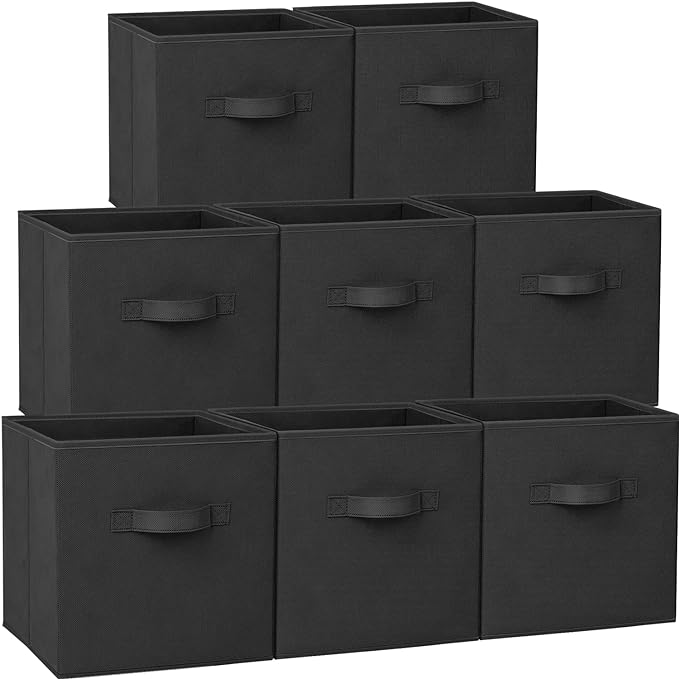 Storage Cubes - 11 Inch Heavy Duty Fabric Storage Bins by Criusia