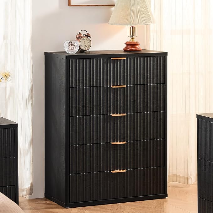 LEYAOYAO Fluted 5 Drawers Dresser - Image 4