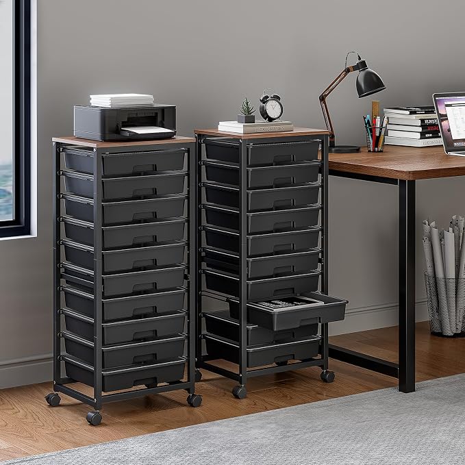 Rolling Cart with Drawers, 10 Drawer Rolling Cart, Storage Cart, Utility Cart - Image 7