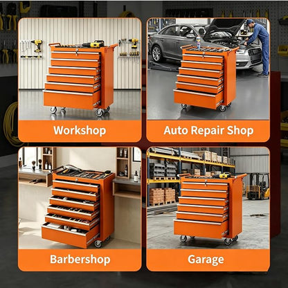 Garvee Rolling Tool Chest, 6 Drawers Tool Storage Cabinet, Toolbox - Image 6