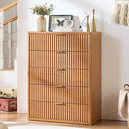 LEYAOYAO Fluted 5 Drawers Dresser - Image 8