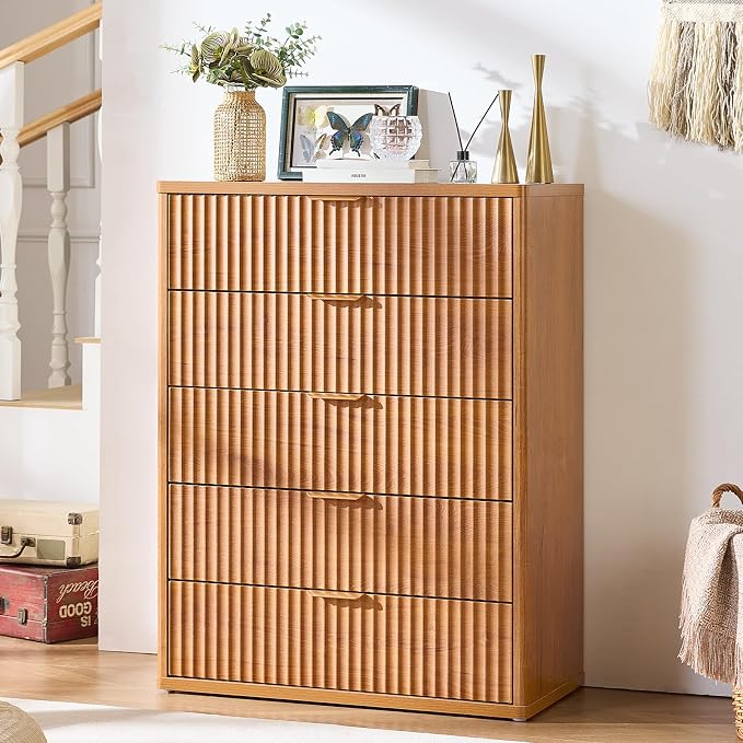 LEYAOYAO Fluted 5 Drawers Dresser - Image 8