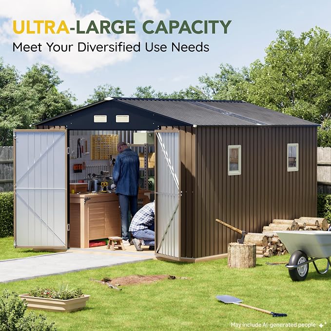 Breezz 10x12 FT Outdoor Storage Shed - Image 5