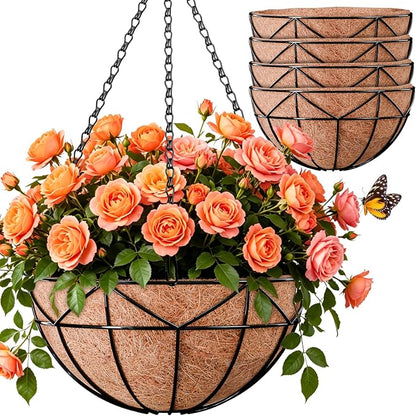 Halatool 4 Pack 16 Inch Hanging Baskets by HALATOOL