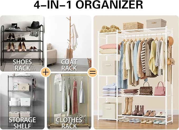 Wardrobe Closet, Portable Clothes Rack - Image 6