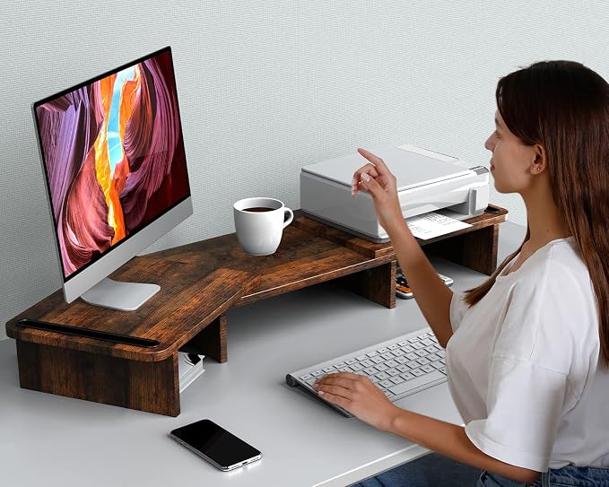 Zimilar Dual Monitor Stand Riser, Monitor Stand - Image 5