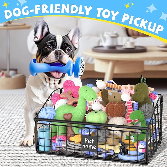 Kaiferty Indestructible Dog Toy basket, Medium Toy Box - Image 3