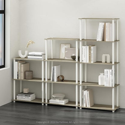 Furinno TURN-N-TUBE Storage Shelves, 5-Tier Book Shelf, Corner Shelf, Toolless - Image 2