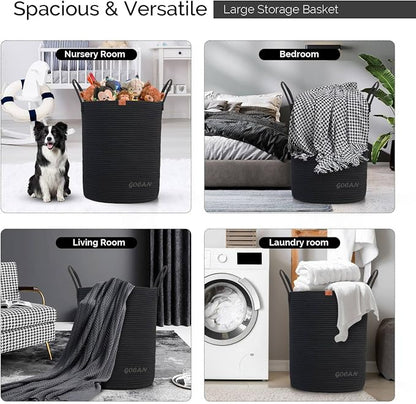 large tall sturdier Laundry Hamper Basket Woven Storage Baskets - Image 5