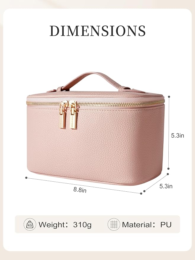 Cosmetic Bag, ROWNYEON Makeup Bag, Portable Makeup Train Case, Travel Toiletry - Image 6