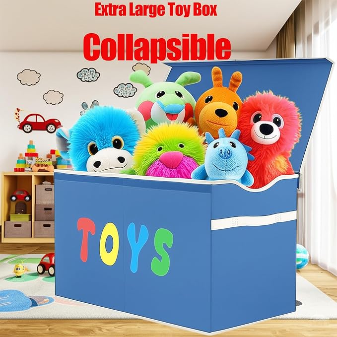 YOLOXO Toy Box Chest, Collapsible Sturdy Storage Bins - Image 5
