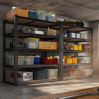 REIBII 40" W Garage Shelving 2500LBS Storage Shelves 72" H Metal Shelving 5 by REIBII