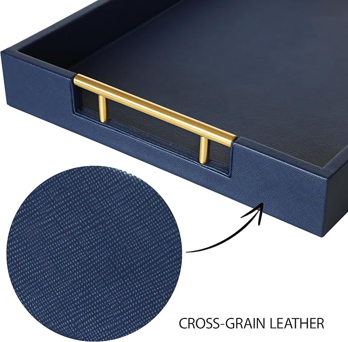 HofferRuffer Faux Leather Serving Tray - Image 3