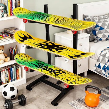 Skateboard Rack, 3-Layer Skateboard Stand, Snowboard Wall Mount, Skateboard - Image 7