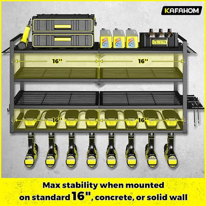 KAFAHOM Power Tool Organizer-8 Drill Holder Wall Mount，Tool Organizer and - Image 3
