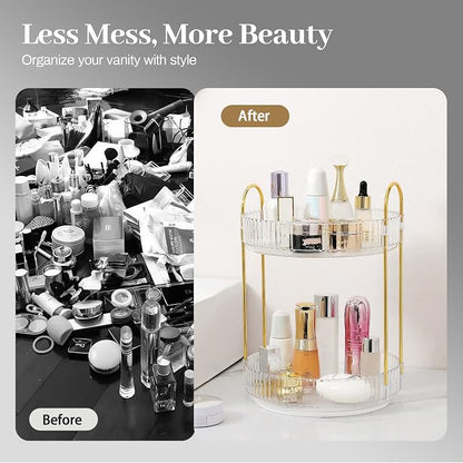 Rotating Makeup Organizer for Vanity, Skincare Make Up Storage Perfume - Image 4