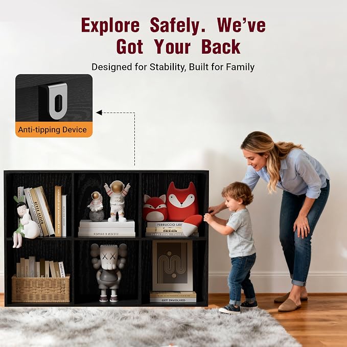 Book Shelf, Wooden Cube Storage Organizer - Image 4