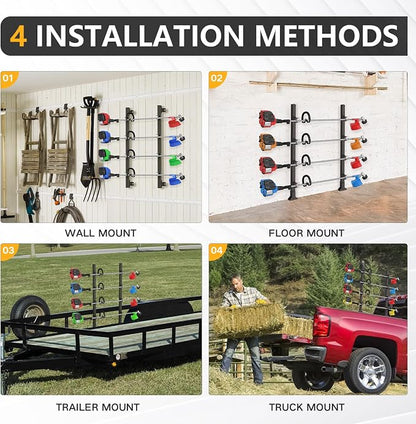 Trimmer Rack, 4 Place Heavy Duty Weedeater Rack - Image 3