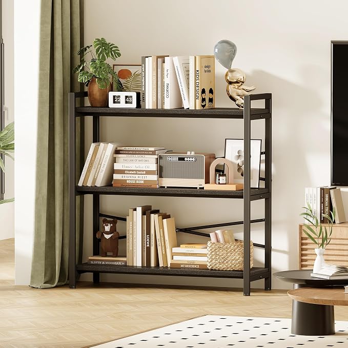Book Shelf, 3 Tier Bookshelf 31.49" Width, Book Shelf Storage and Organization - Image 2