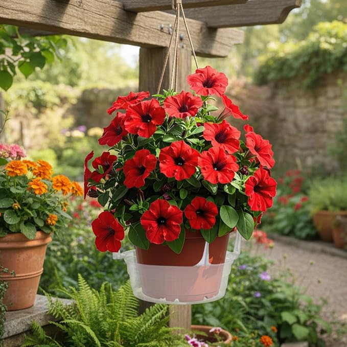 Curtis Wagner Plastics Hanging Basket Drip Pans | Clear, Round Hanging Plant - Image 8