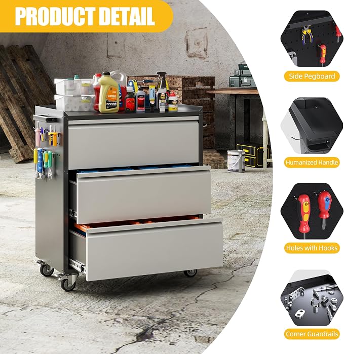 Aobabo Metal Garage Storage Cabinets - Image 3