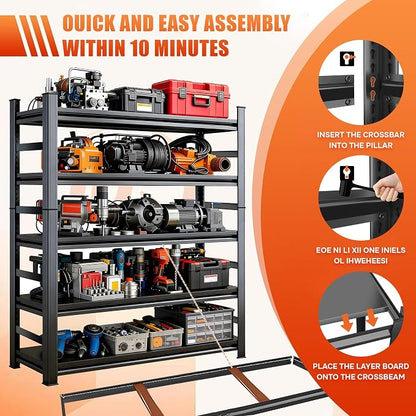 2pack Garage Shelving Heavy Duty Storage Shelves - Image 6