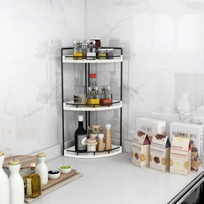 Dorhors Corner Bathroom Organizer Countertop, Vanity Counter Storage Shelf | 3 - Image 6